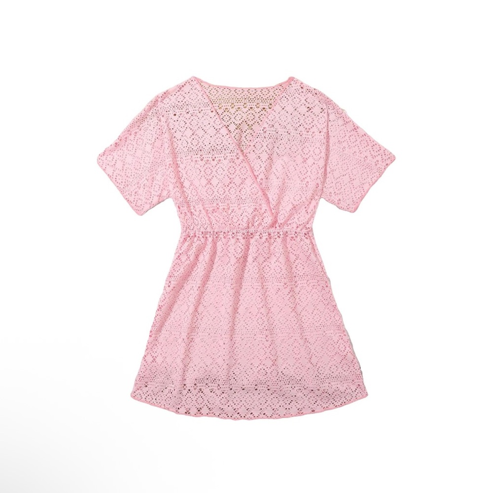 Pink‎ Lace Kids Dress beach dress cover-up
